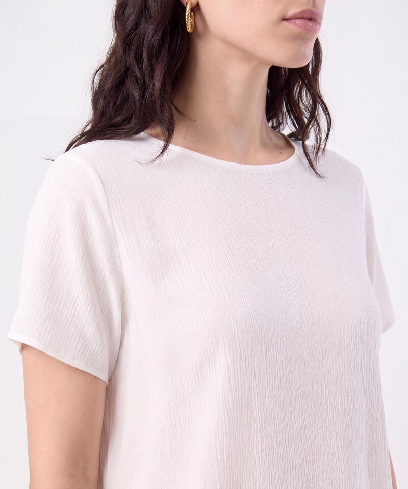 Blusa Cuello Redondo Ca&iacute;da Fluida Mujer