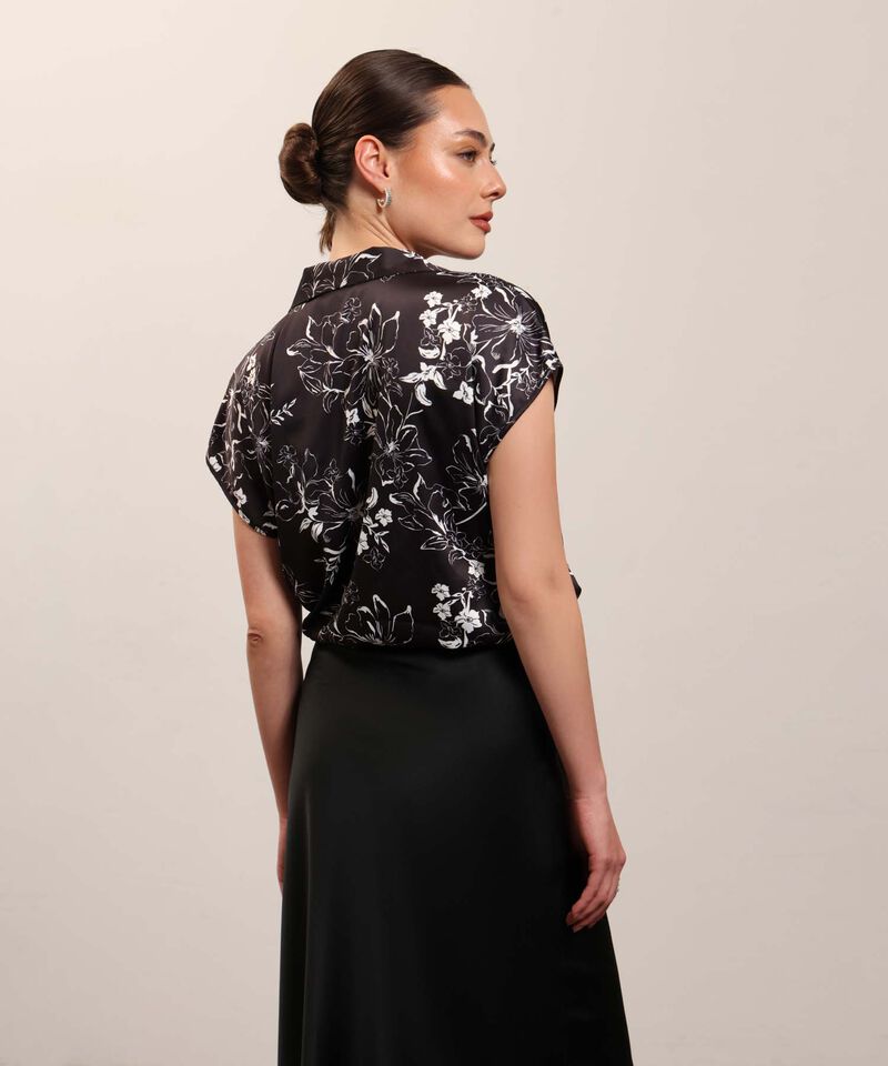Blusa Manga Corta Estampada 