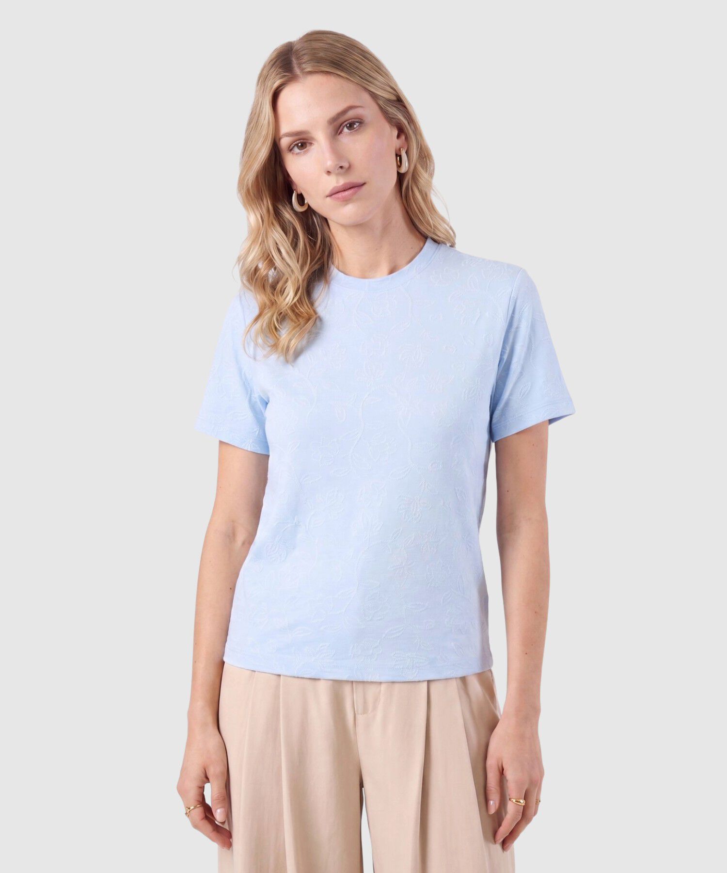 Camiseta Con Textura Para Mujer
