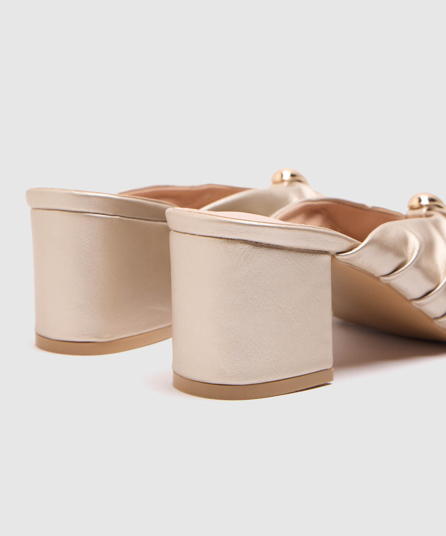 Sandalias Destalonadas Mules Con Tac&oacute;n Grueso Para Mujer