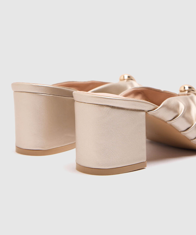Sandalias Destalonadas Mules Con Tac&oacute;n Grueso Para Mujer