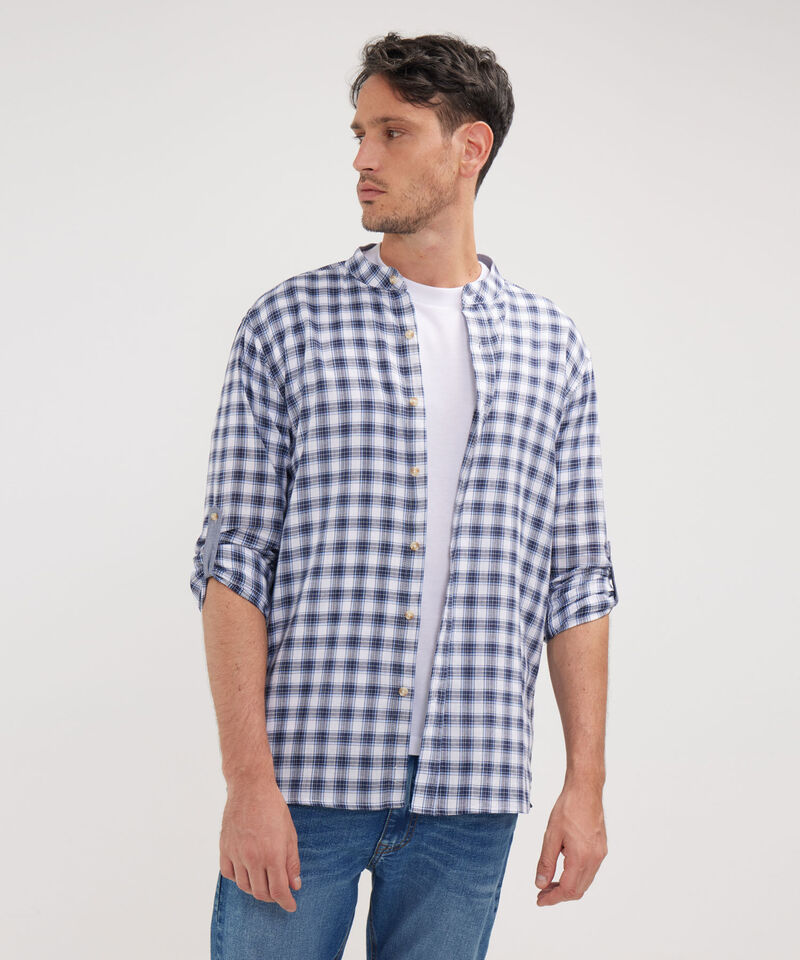 Camisa Manga Larga Cuello Mao Prete&ntilde;ido