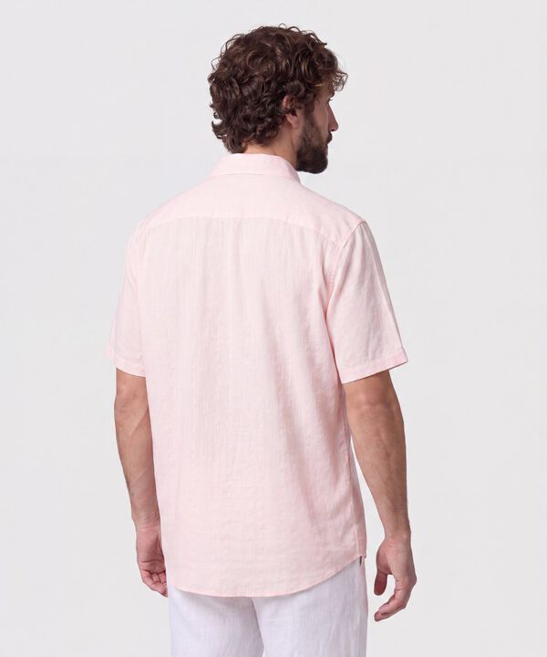 Camisa Manga Corta Texturizada Para Hombre