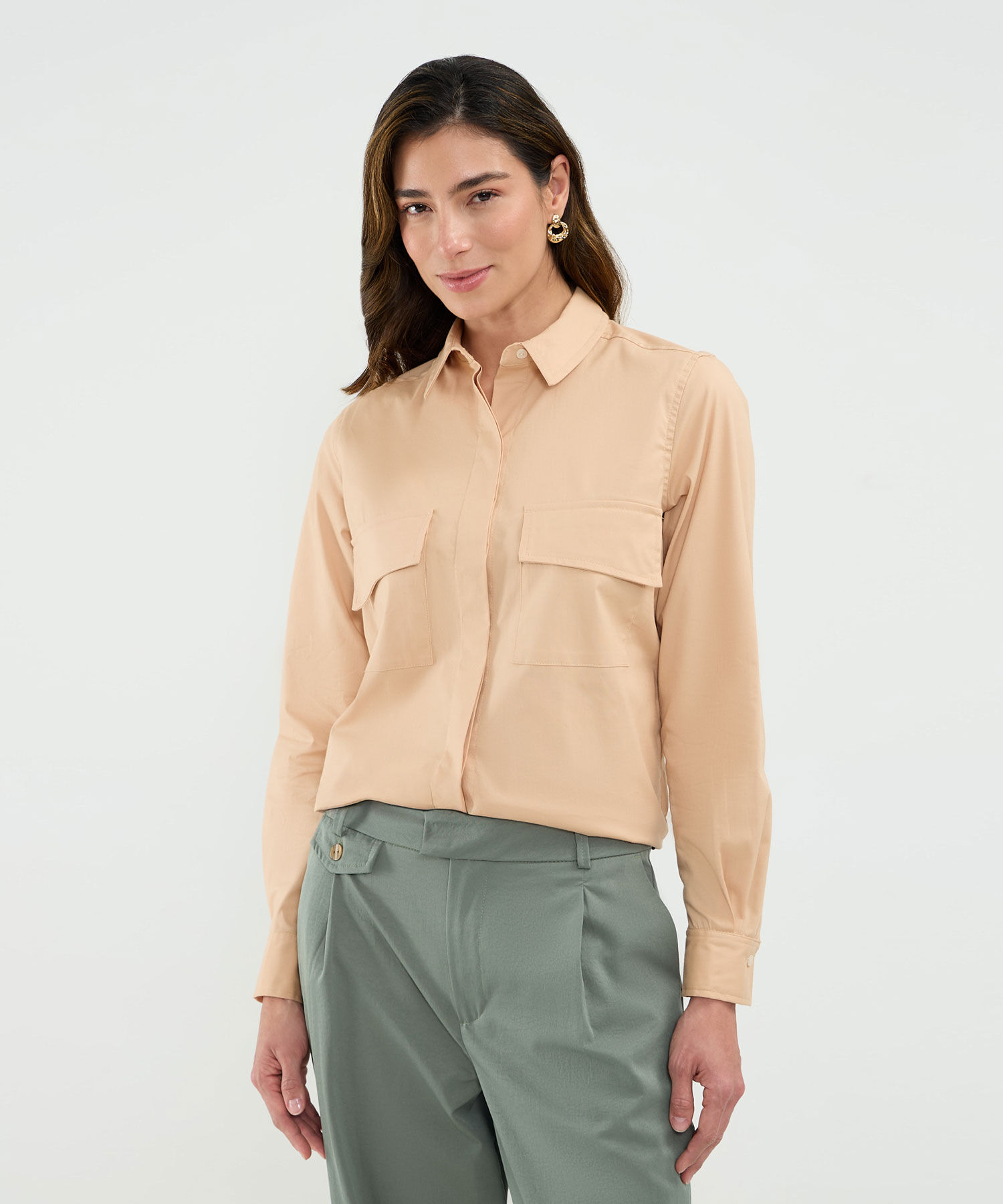 Camisa Bolsillos de Tapa