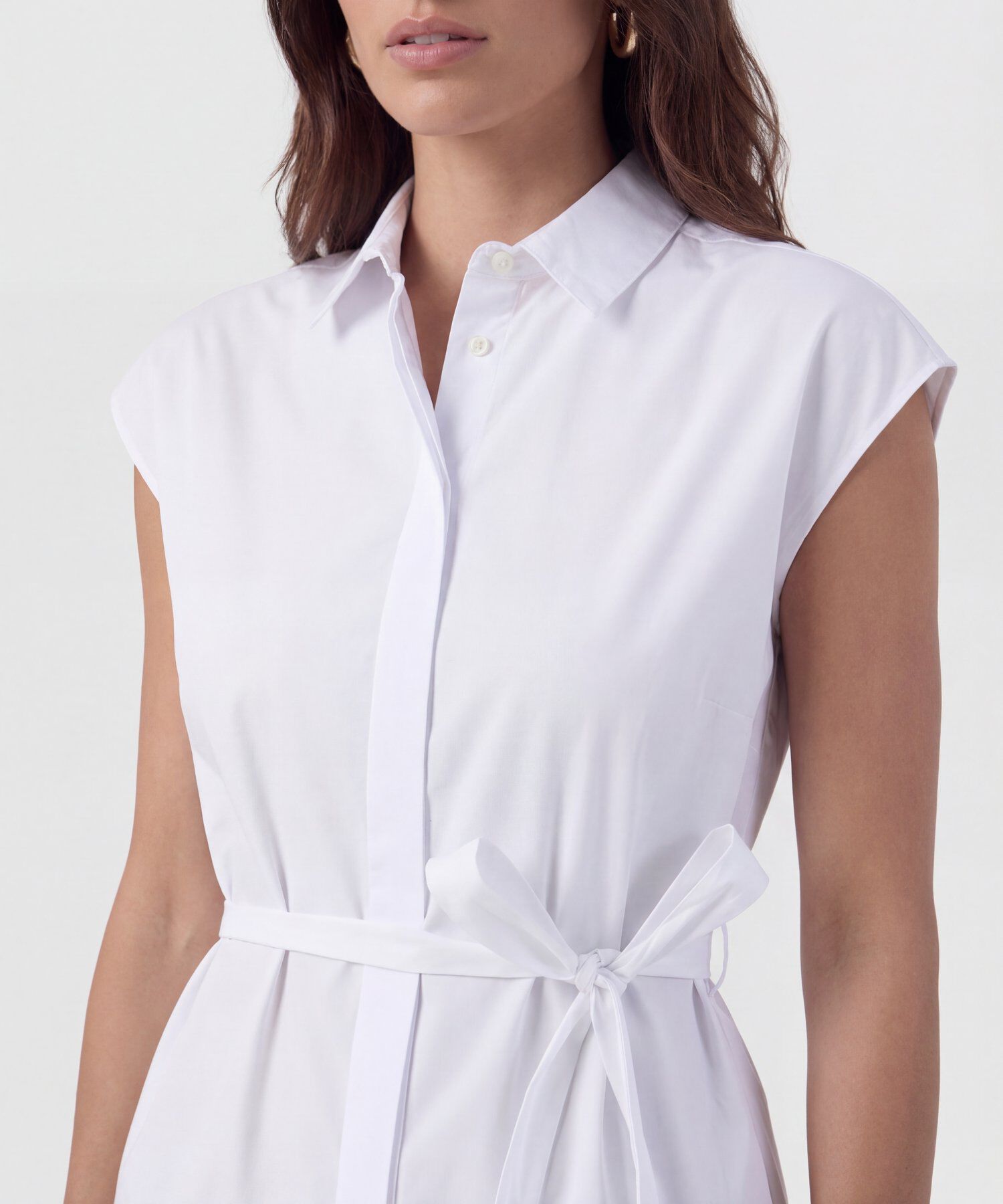 Camisa Minimalista Con Lazo Para Mujer