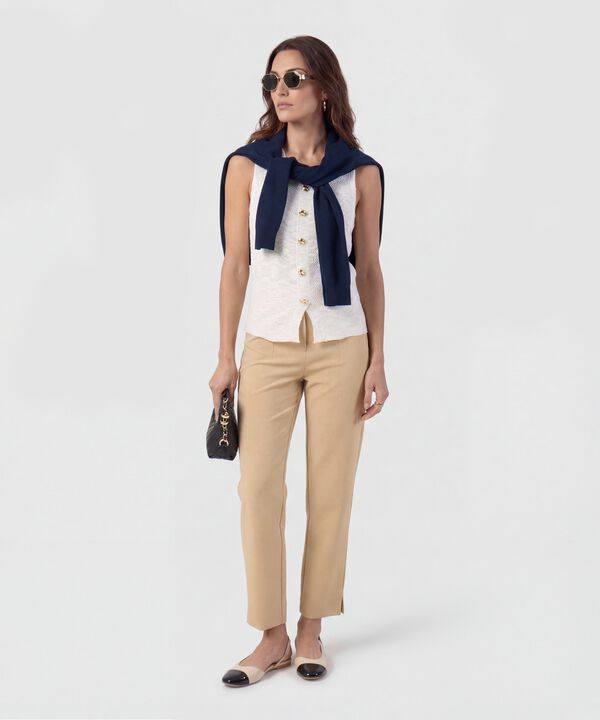 Pantal&oacute;n Clasico De Tiro Alto Para Mujer