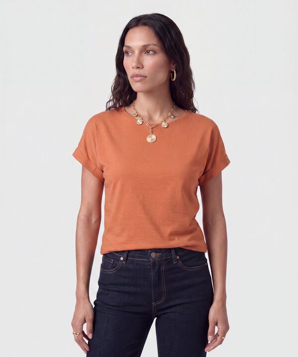 Blusa Manga Con Dobladillo Para Mujer image number null
