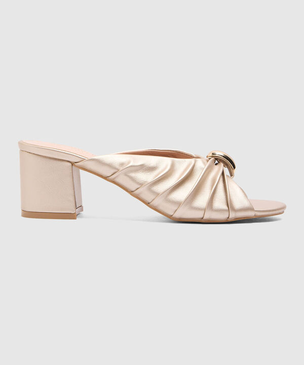 Sandalias Destalonadas Mules Con Tac&oacute;n Grueso Para Mujer image number null