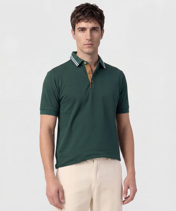 Polo Con Pechera En Contraste Para Hombre image number null