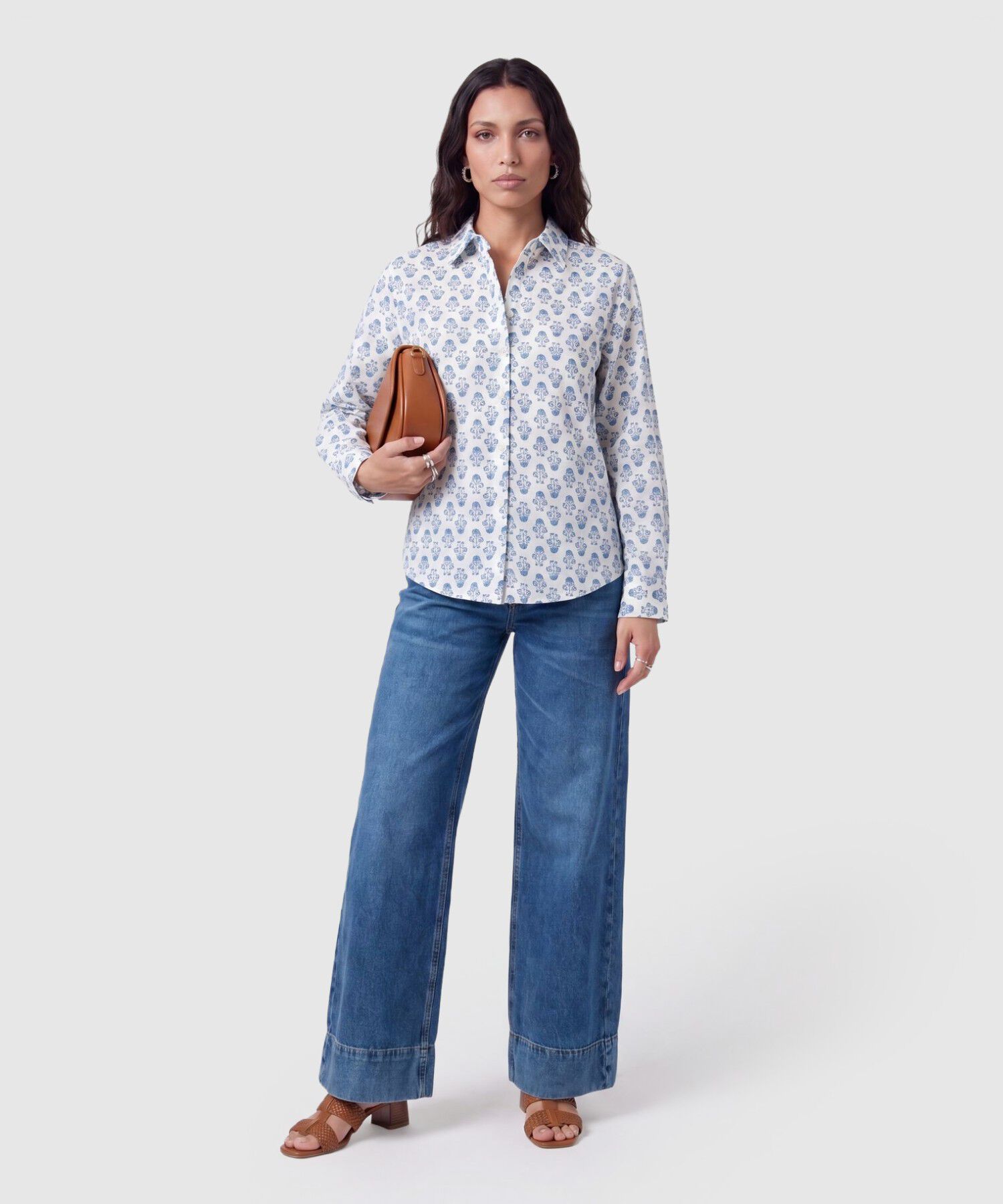 Camisa De Cuello Cl&aacute;sico Para Mujer