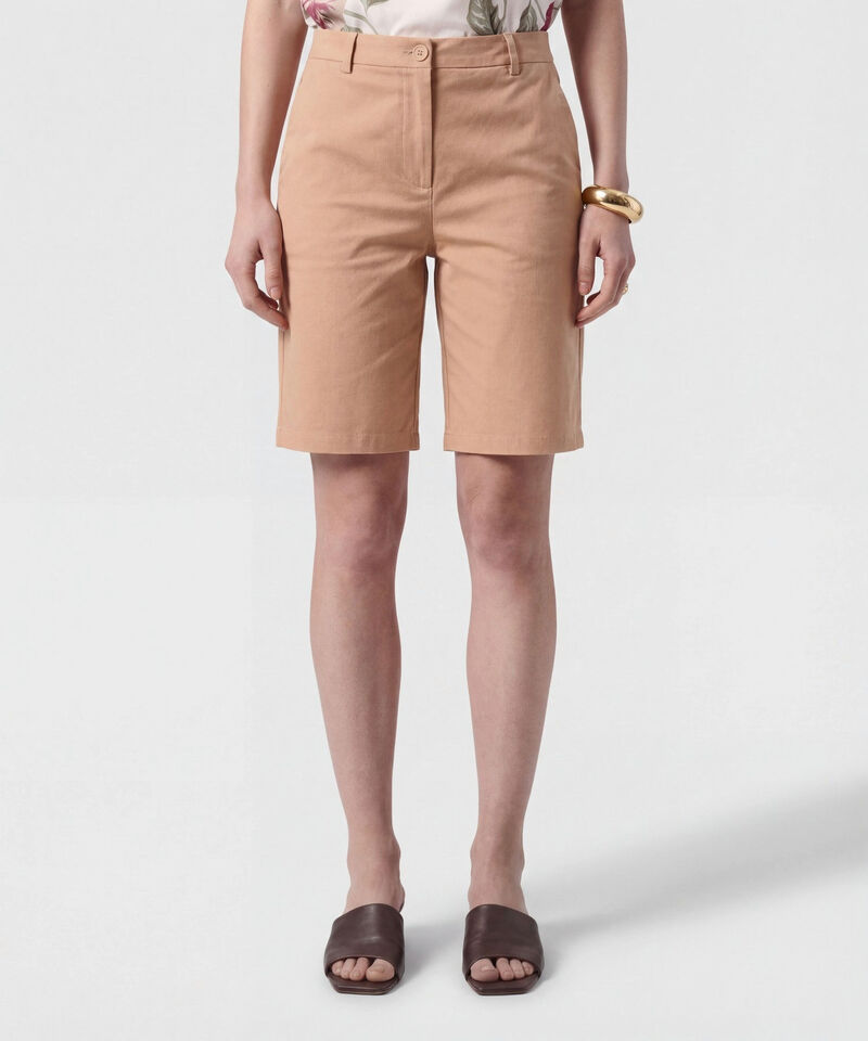 Bermuda Chino De Corte Recto Para Mujer